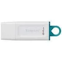 MEMORIA FLASH USB KINGSTON DATA TRAVELER EXODIA 64GB GEN 1 3.2 TIPO A BLANCO C/ANILLO AZUL KC-U2G64-5R