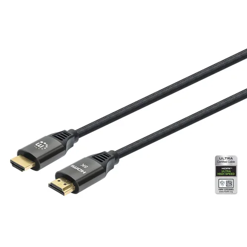 CABLE HDMI.MANHATTAN,355957, 2.1 TEXTIL M-M  3.0M, 8K@60HZ,