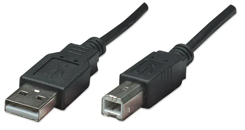 CABLE USB,MANHATTAN,374507, V2.0 A-B 0.5M, NEGRO