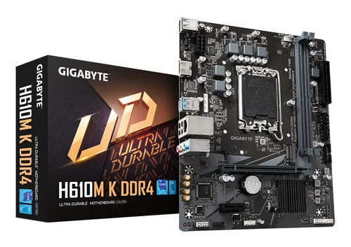 MB GIGABYTE H610M K INTEL S-1700 14VA GEN/2XDDR4 3200MHZ/PCIE 4.0 X 16/HDMI/2XUSB 3.2/M.2/MICRO ATX/GAMA BASICA