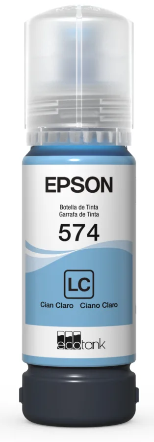 BOTELLA DE TINTA EPSON MODELO T574 CYAN CLARO PARA L8050