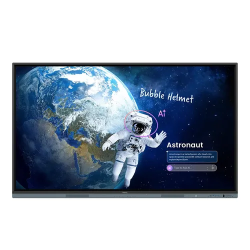 PANTALLA INTERACTIVA BENQ RM7505 75 / DLED / 4K UHD / 400NITS / IA / ANDROID / 8GB/128 GB / VGA, HDMI, USB, DISPLAYPORT, RS232, LAN, WIFI, BT, ALTAVOCES-MICROFONO / 50 PTS TACTILES / GARANTIA 3 AÑOS