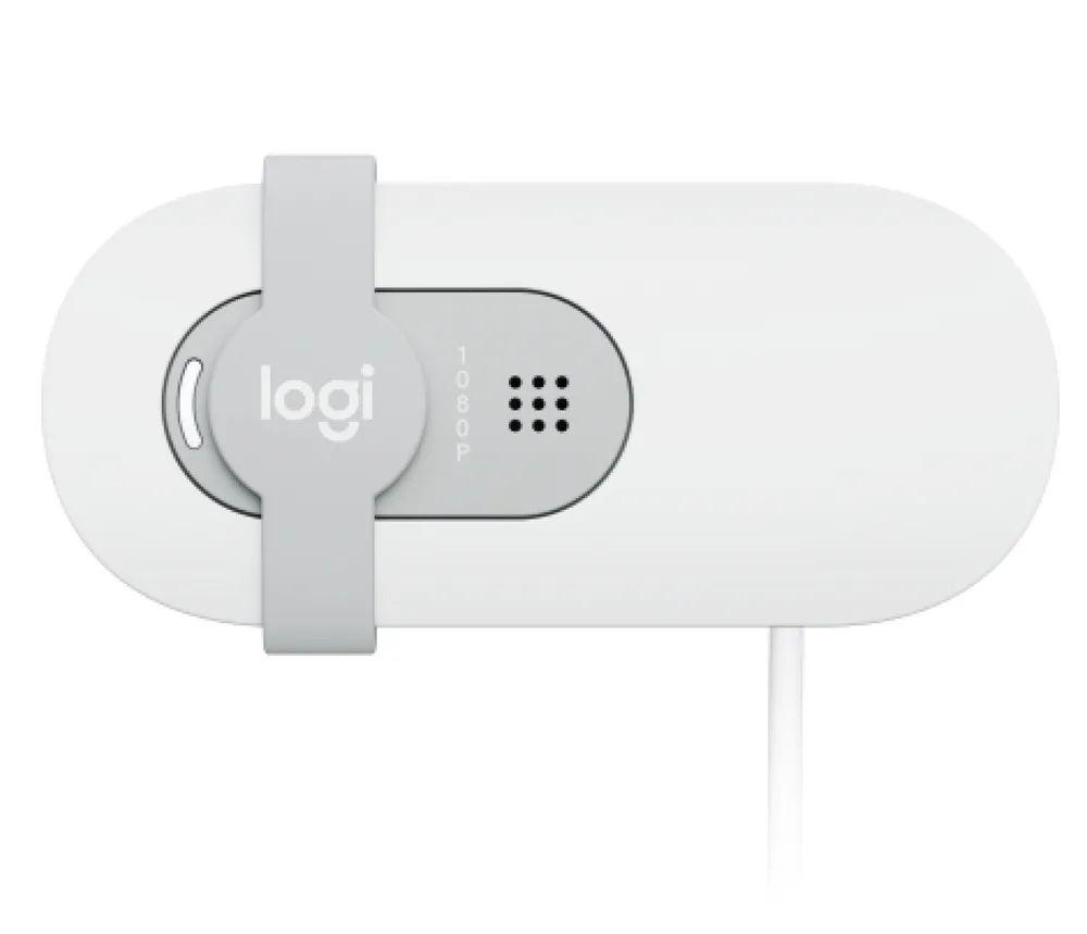 WEBCAM LOGITECH BRIO 100 FULL HD 1080P 30FPS 2MP MICRÓFONO USB-A BLANCO CRUDO