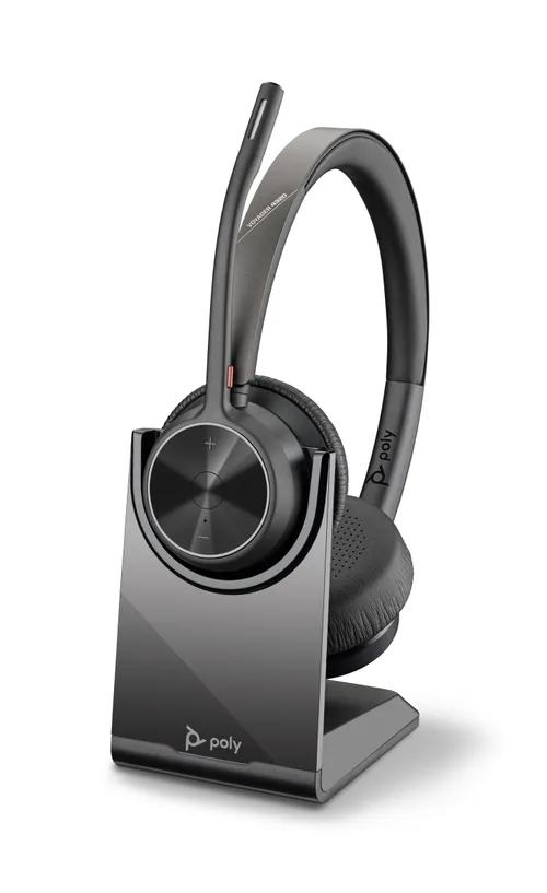 DIADEMA HP POLY 77Y99AA VOYAGER 4320 UC/ INALAMBRICA BLUETOOTH BINAURAL DONGLE USB-A ALCANCE DE 50M HASTA 24 H DE CONVERSACION CONEXION HASTA 2 DISPOSITIVOS (CON BASE DE CARGA)