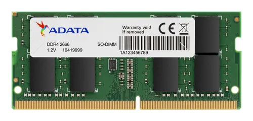 MEMORIA ADATA SODIMM DDR4 16GB PC4-21300 2666MHZ CL19 260PIN 1.2V LAPTOP/AIO/MINI PCS (AD4S266616G19-SGN)