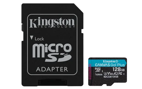 MEMORIA FLASH MICRO SD KINGSTON SDXC CANVAS GO PLUS 128GB 200MB/S UHS-I U3 V30 C/ADAPTADOR (SDCG4/128GB)