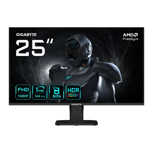MONITOR GAMER GIGABYTE / GS25F14 / 24.5 SS IPS / 1920 X 1080 (FHD) / 144 HZ /1MS / HDMI/ DISPLAYPORT/ CONECTOR PARA AURICULARES