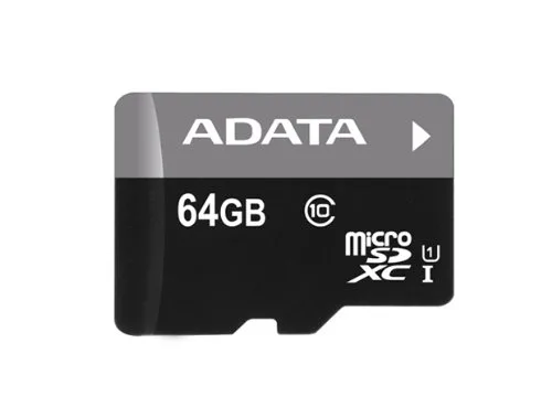 MEMORIA ADATA MICRO SDHC 64GB UHS-I CLASE 10 C/ADAPTADOR AUSDX64GUICL10-RA1