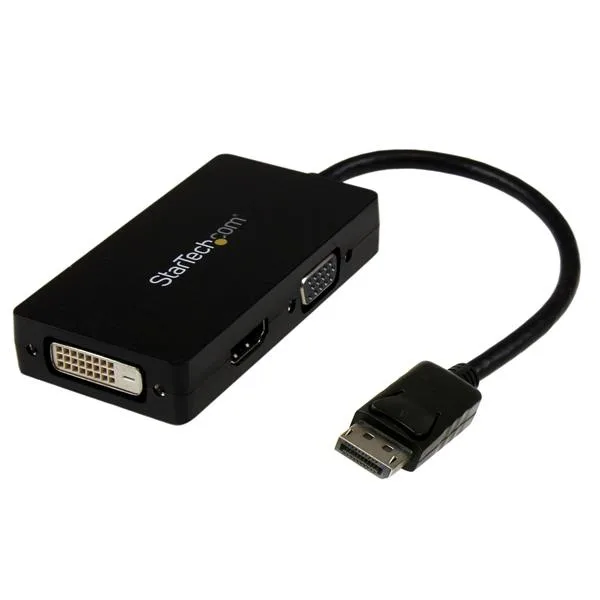 ADAPTADOR DE VIDEO DISPLAYPORT A VGA DVI O HDMI - CONVERTIDOR A/V 3 EN 1 PARA VIAJES - 1080P - 1920X1200 - STARTECH.COM MOD. DP2VGDVHD