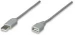 CABLE USB,MANHATTAN,317238, EXTENSION 3.0M, GRIS
