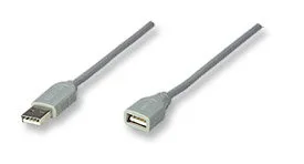 CABLE USB,MANHATTAN,340960, EXTENSION 4.5M, GRIS