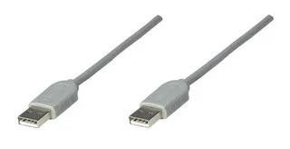 CABLE USB,MANHATTAN,317887, A-A 1.8M, GRIS