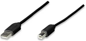 CABLE USB,MANHATTAN,342650, A-B 1.8M, NEGRO ECONOMICO