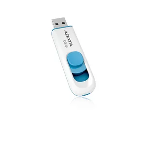MEMORIA ADATA 16GB USB 2.0 C008 RETRACTIL BLANCO-AZUL (AC008-16G-RWE)